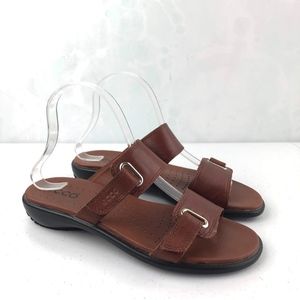 Ecco Light Womans Sandal Flip Flops Slides Leather